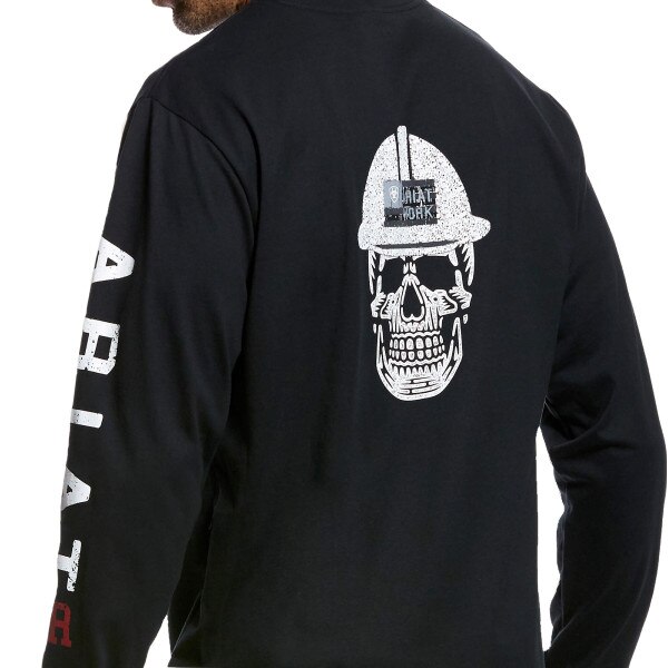 Ariat FR Roughneck Logo Long Sleeve T-Shirt in Black